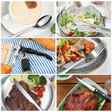 10/20PCS Camping Cutlery Set Outdoor Picnic Utensils Plates Spoons Forks Knives - Black-2 People - Extra Image