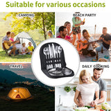 10/20PCS Camping Cutlery Set Outdoor Picnic Utensils Plates Spoons Forks Knives - Red-2 People - Extra Image