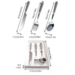 3PCS Stainless Steel Ceramic Handle Cutlery Set for Dining Kitchen Hotel Gift