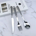 3PCS Stainless Steel Ceramic Handle Cutlery Set for Dining Kitchen Hotel Gift