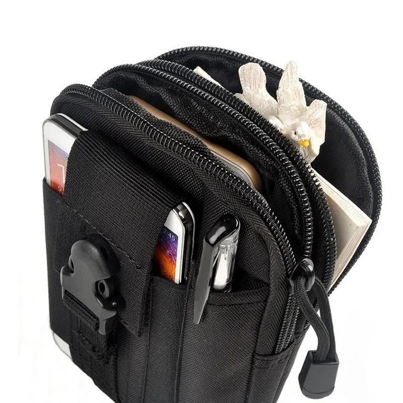 Tactical Waist Bag Utility Military Wallet Pack Belt Molle Multi Purpose Pouch - Black