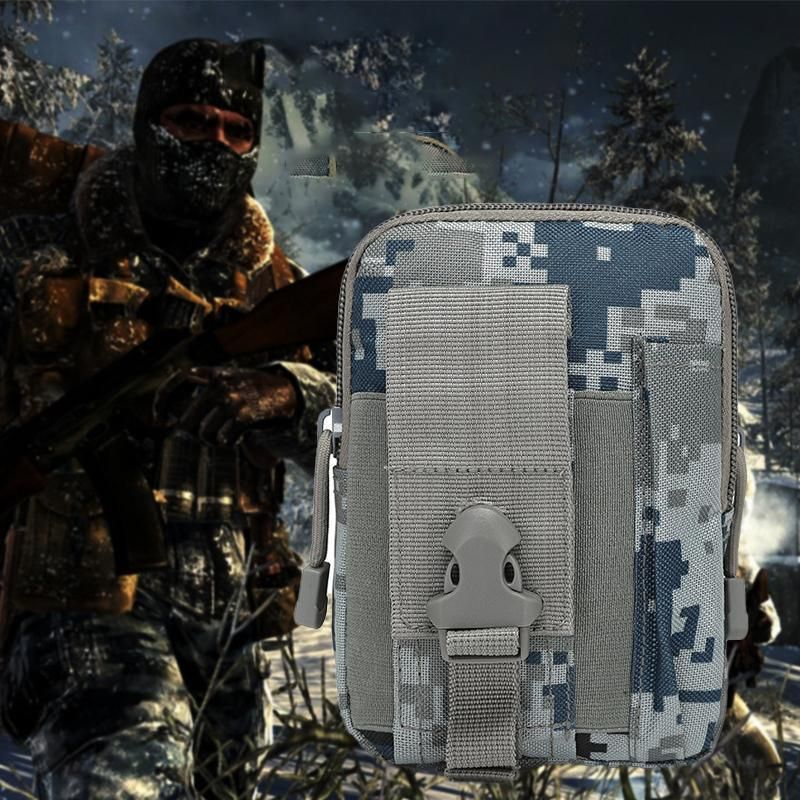 Tactical Waist Bag Utility Military Wallet Pack Belt Molle Multi Purpose Pouch - Khaki