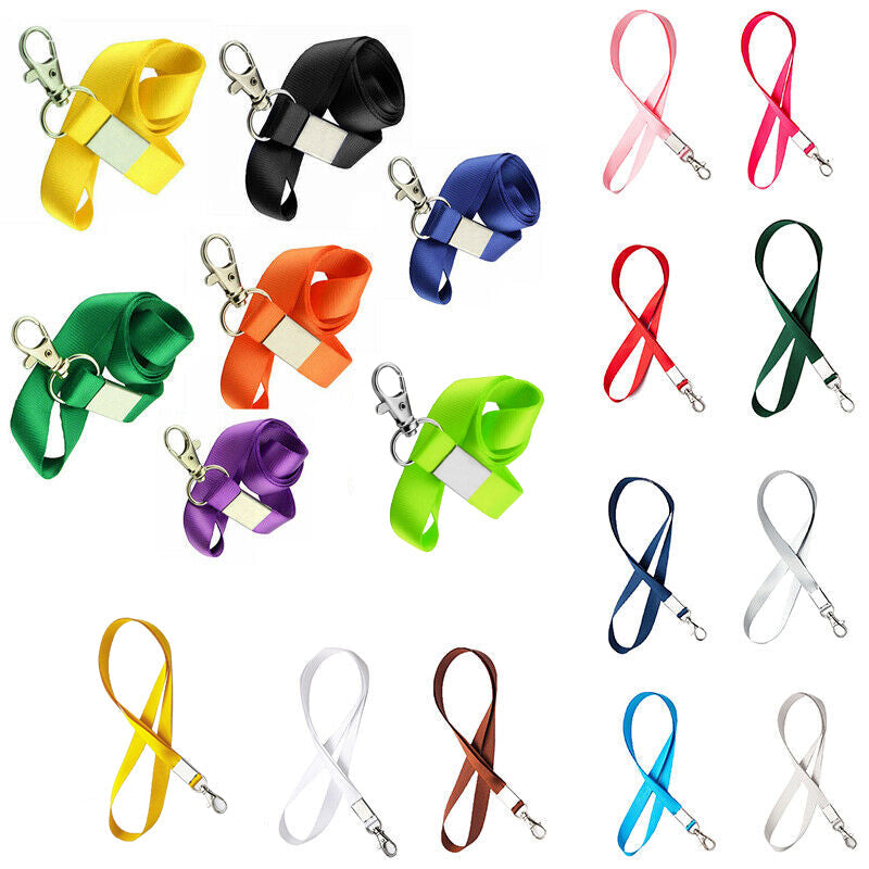 Neck Strap with Clip for ID Badge Name Tag Card Holder Lanyard - Red