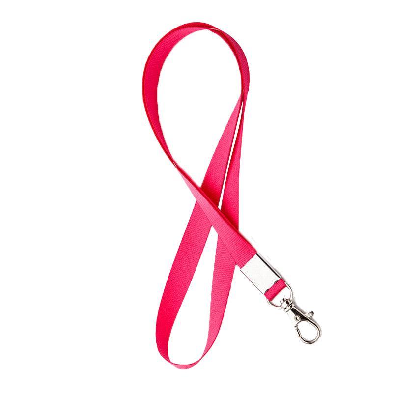 Neck Strap with Clip for ID Badge Name Tag Card Holder Lanyard - Rose Red