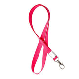 Neck Strap with Clip for ID Badge Name Tag Card Holder Lanyard - Rose Red
