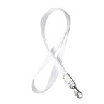 Neck Strap with Clip for ID Badge Name Tag Card Holder Lanyard - White