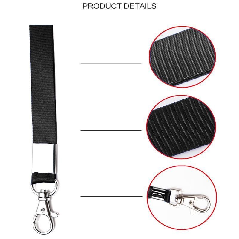Neck Strap with Clip for ID Badge Name Tag Card Holder Lanyard - White