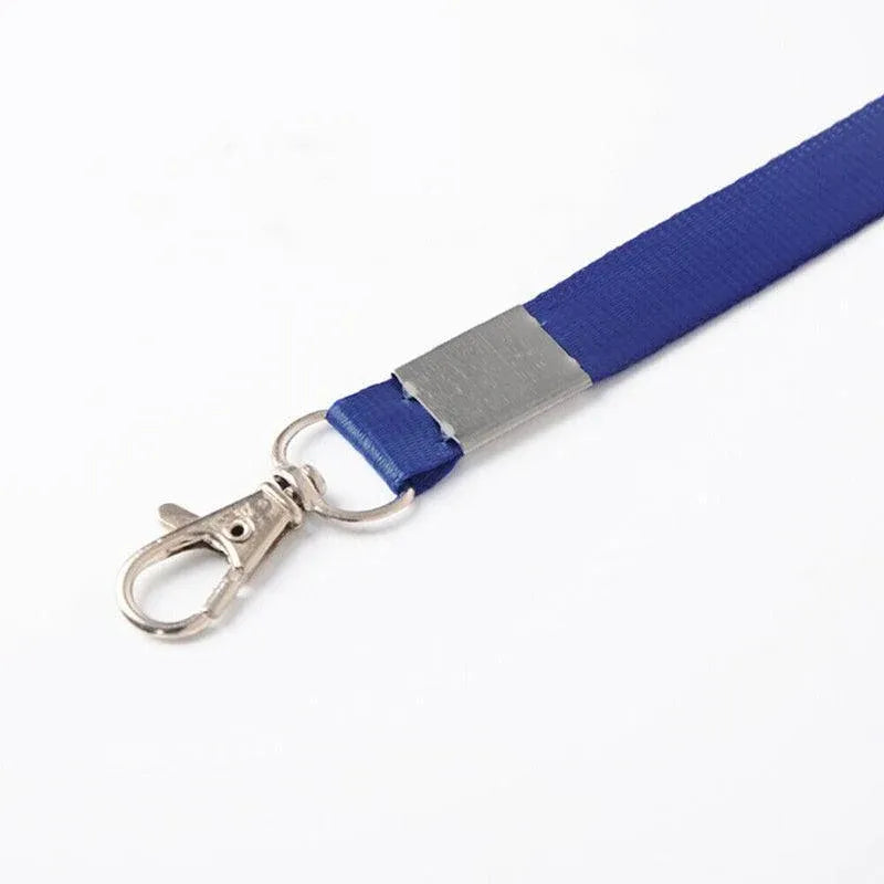 Neck Strap with Clip for ID Badge Name Tag Card Holder Lanyard - White