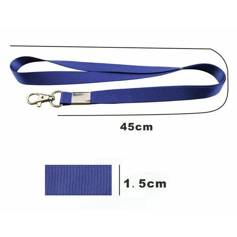 Neck Strap with Clip for ID Badge Name Tag Card Holder Lanyard - White