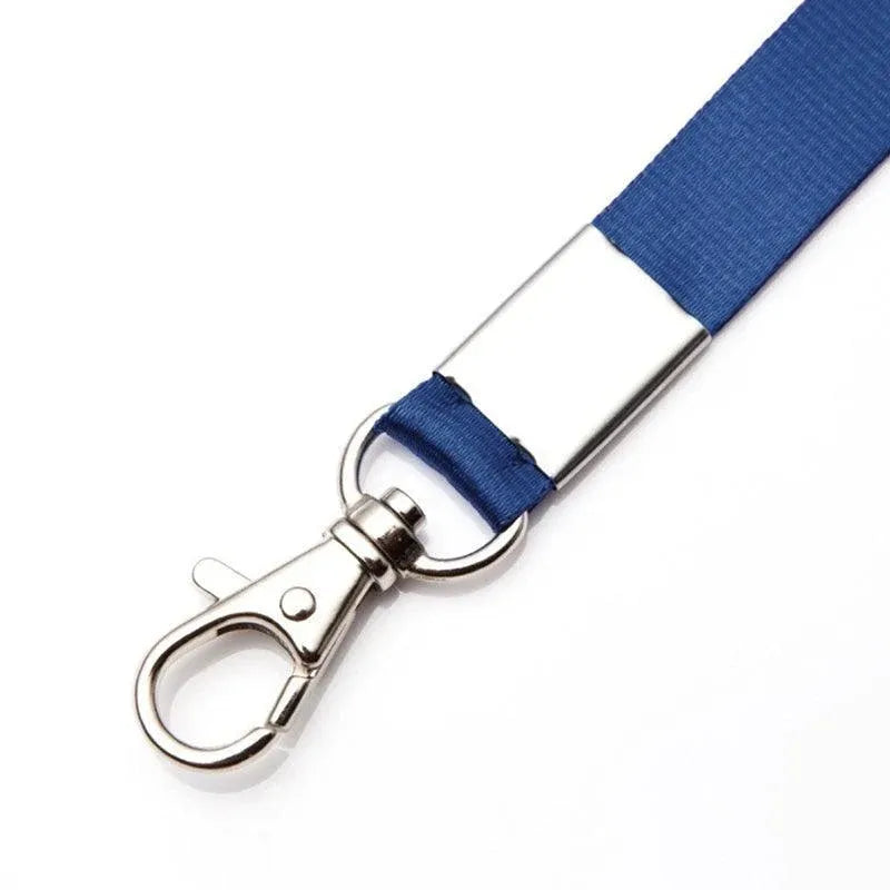 Neck Strap with Clip for ID Badge Name Tag Card Holder Lanyard - White
