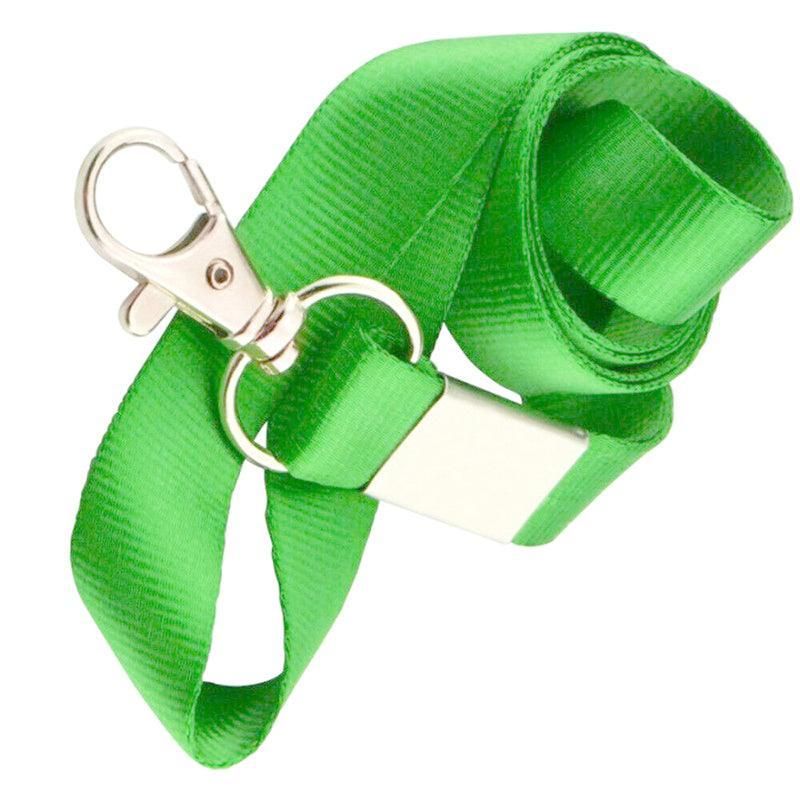 Neck Strap with Clip for ID Badge Name Tag Card Holder Lanyard - White