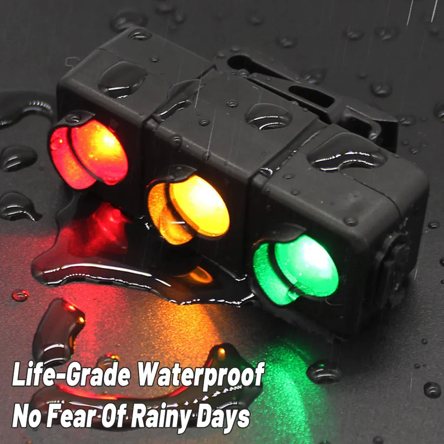 1-Piece USB-Rechargeable Three-Colour Bicycle Tail Light