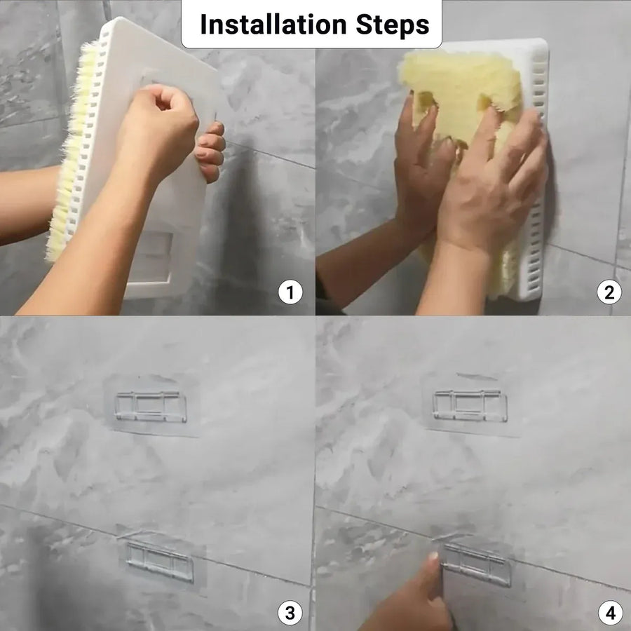 Wall Mounted Back Scrubber Bathroom Clean Shower Rubbing Back Pad Household