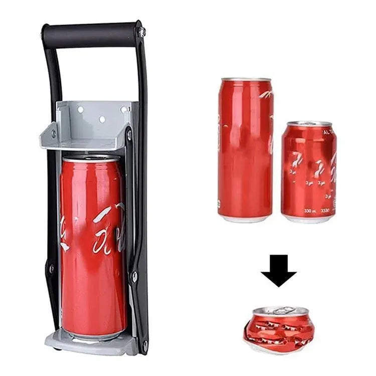 Can Crusher 12/16oz Beer Smasher Aluminium Recycling Wall Mount Bottle Opener - Black
