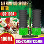 Double Head Aquarium Sponge Filter with Bio Media Box for Shrimp Breeding Tanks