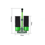 Double Head Aquarium Sponge Filter with Bio Media Box for Shrimp Breeding Tanks - Side View