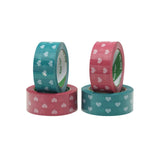 5pcs Cute Personality Packing Sealing Tape Adhesive Heart Design Colourful Glue - Pink - Front View