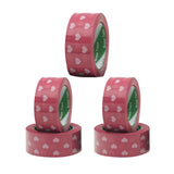 5pcs Cute Personality Packing Sealing Tape Adhesive Heart Design Colourful Glue - Pink - Rear View