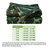 Camouflage Tarpaulin Tarp Cover Outdoor Rainproof Ground Sheet Heavy - 3x3m - Side View