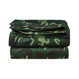 Camouflage Tarpaulin Tarp Cover Outdoor Rainproof Ground Sheet Heavy - 3x3m