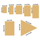 Outdoor Breathable Shade Sail Canopy Triangle Square Patio Garden Sun Shade - 2*4m（Rectangular） - Side View