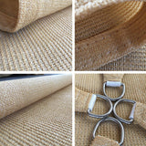 Outdoor Breathable Shade Sail Canopy Triangle Square Patio Garden Sun Shade - 2*4m（Rectangular） - Top-Down View