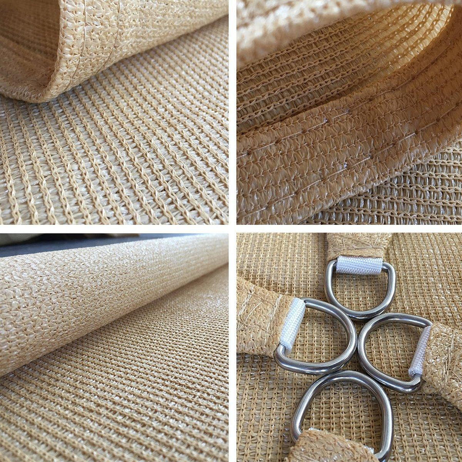 Outdoor Breathable Shade Sail Canopy Triangle Square Patio Garden Sun Shade - 2*4m（Rectangular）