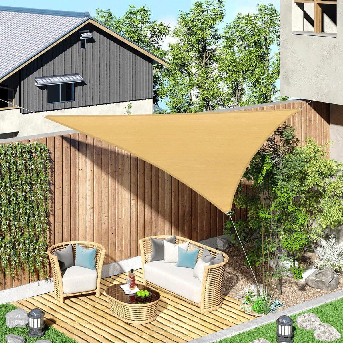 Outdoor Breathable Shade Sail Canopy Triangle Square Patio Garden Sun Shade - 2*4m（Rectangular）