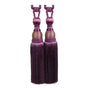 1pair Curtain Tiebacks Hanging Balls Tassel Rope Decorative Curtain Holders - Purple
