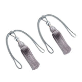 1pair Curtain Tiebacks Hanging Balls Tassel Rope Decorative Curtain Holders - Purple - Extra Image