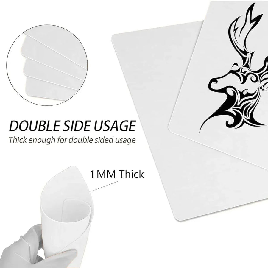 5-Piece Blank Tattoo Practice Skin Pack, White