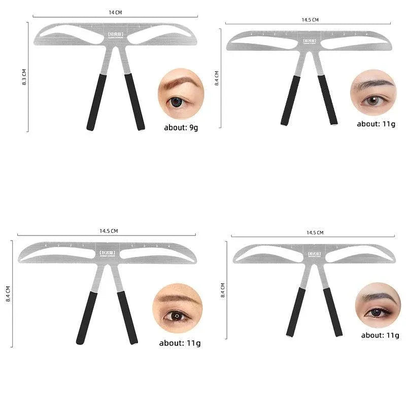 Brow Stencil Shaper Tattoo Eyebrow Kit Ruler 3D Balance Template Makeup Tool Au - #01 Akinami Eyebrow