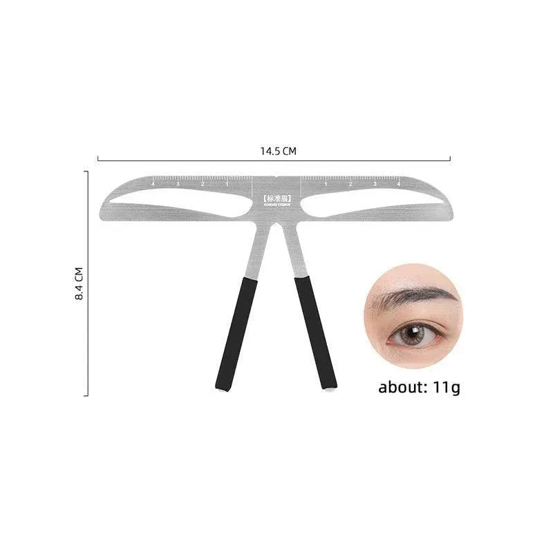 Brow Stencil Shaper Tattoo Eyebrow Kit Ruler 3D Balance Template Makeup Tool Au - #2 Classic Eyebrow