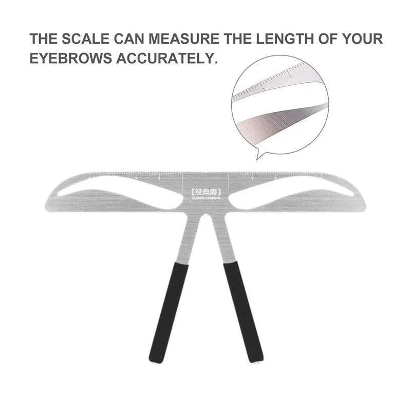 Brow Stencil Shaper Tattoo Eyebrow Kit Ruler 3D Balance Template Makeup Tool Au - #2 Classic Eyebrow