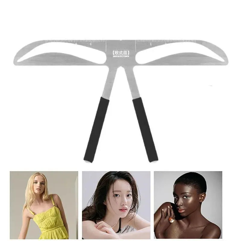 Brow Stencil Shaper Tattoo Eyebrow Kit Ruler 3D Balance Template Makeup Tool Au - #2 Classic Eyebrow
