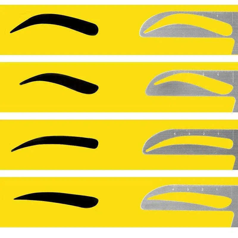 Brow Stencil Shaper Tattoo Eyebrow Kit Ruler 3D Balance Template Makeup Tool Au - #2 Classic Eyebrow