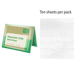 10PCS Disposable Soluble Water Toilet Seat Cover Travel Portable Hygiene Mat - Close-Up Angle