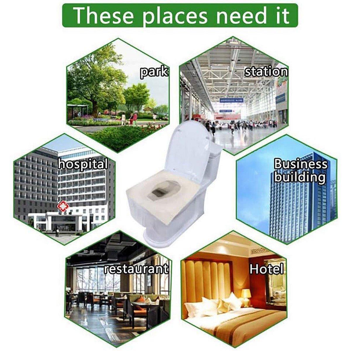 10PCS Disposable Soluble Water Toilet Seat Cover Travel Portable Hygiene Mat
