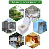 10PCS Disposable Soluble Water Toilet Seat Cover Travel Portable Hygiene Mat - Top-Down View