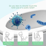 10PCS Disposable Soluble Water Toilet Seat Cover Travel Portable Hygiene Mat - 45-Degree Angle