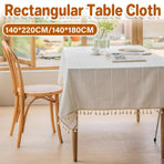 Rectangular Tablecloth Home Dining Table Cover Coffee Table Cloth Waterproof - 140x220cm