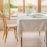 Rectangular Tablecloth Home Dining Table Cover Coffee Table Cloth Waterproof - 140x220cm - Top-Down View