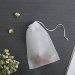 50PCS Empty Tea Filter Bags Drawstring Disposable Herb Spice Soup Pouches - 5x7cm