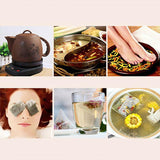 50PCS Empty Tea Filter Bags Drawstring Disposable Herb Spice Soup Pouches - 5x7cm - Top-Down View
