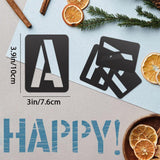 DIY Black Plastic Numerical Letter Symbol Inkjet Template for Wall Furniture - Side View