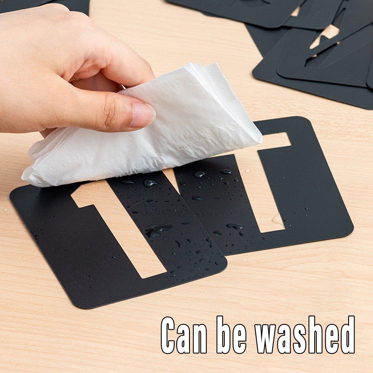 DIY Black Plastic Numerical Letter Symbol Inkjet Template for Wall Furniture