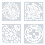 16 Pack Mandala Painting Stencils Drawing Dot Templates For Floor Wall DIY Decor - Close-Up Angle