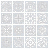 16 Pack Mandala Painting Stencils Drawing Dot Templates For Floor Wall DIY Decor - Front View