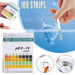 100pcs pH Test Strips 0-14 Alkaline Acid Litmus Kit for Urine Saliva Water