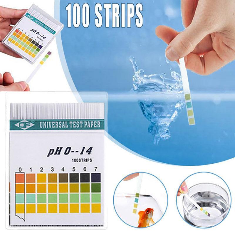 100pcs pH Test Strips 0-14 Alkaline Acid Litmus Kit for Urine Saliva Water